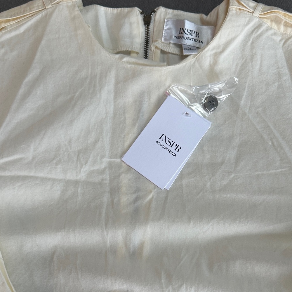 INSPR by TEZZA Cream Women's Tunic Top